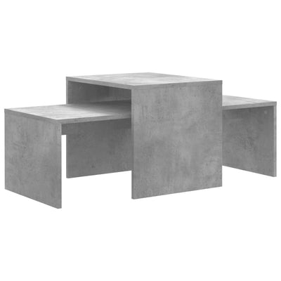 Coffee Table Set Concrete Grey 100x48x40 cm Engineered Wood