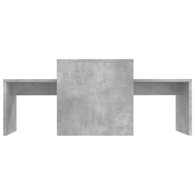 Coffee Table Set Concrete Grey 100x48x40 cm Engineered Wood