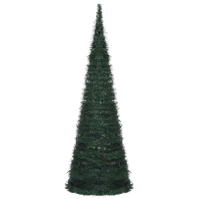Pop-up String Artificial Pre-lit Christmas Tree Green 180 cm