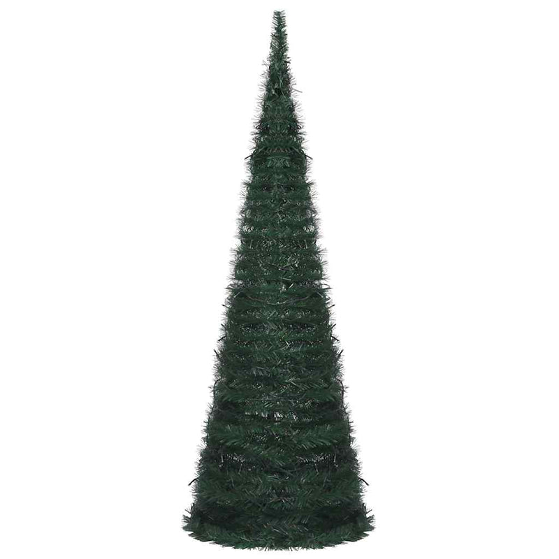 Pop-up String Artificial Pre-lit Christmas Tree Green 180 cm