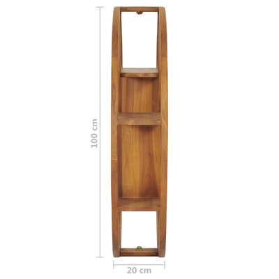 Yin Yang Wall Shelf 100x20x100 cm Solid Wood Teak