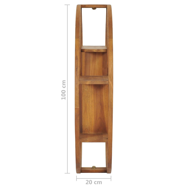 Yin Yang Wall Shelf 100x20x100 cm Solid Wood Teak