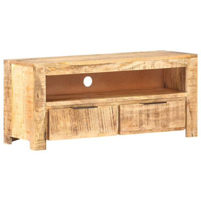 TV Cabinet 90x30x40 cm Solid Rough Mango Wood