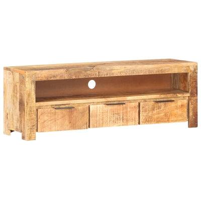 TV Cabinet 119x30x41 cm Rough Mango Wood