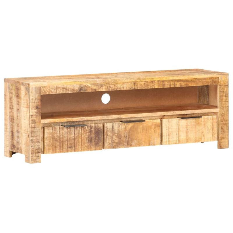 TV Cabinet 119x30x41 cm Rough Mango Wood