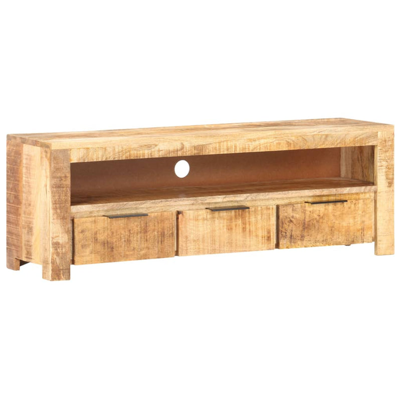 TV Cabinet 119x30x41 cm Rough Mango Wood