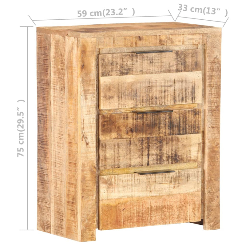 Sideboard 59x33x75 cm Rough Mango Wood