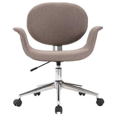 Swivel Office Chair Taupe Fabric