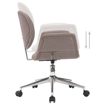 Swivel Office Chair Taupe Fabric