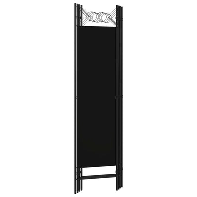 4-Panel Room Divider Black 160x180 cm