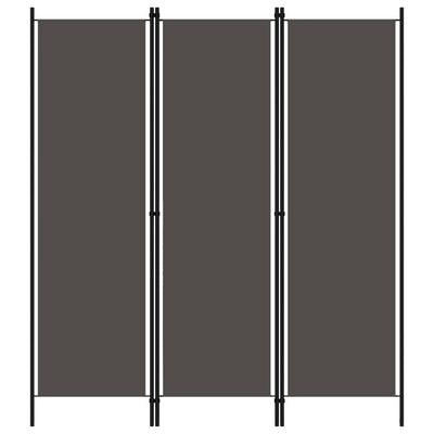 3-Panel Room Divider Anthracite 150x180 cm