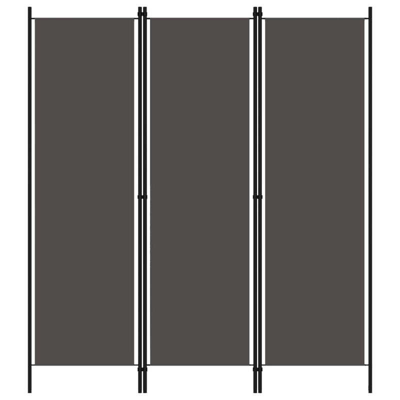 3-Panel Room Divider Anthracite 150x180 cm