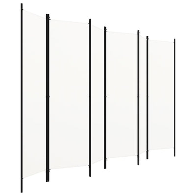 6-Panel Room Divider White 300x180 cm