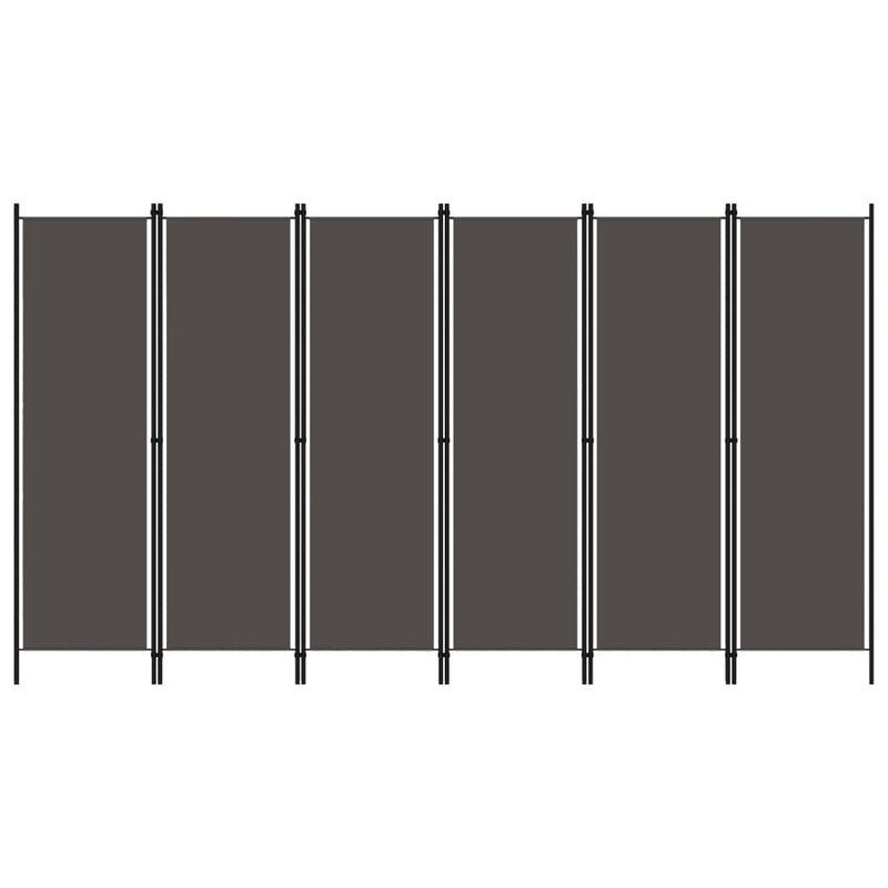 6-Panel Room Divider Anthracite 300x180 cm