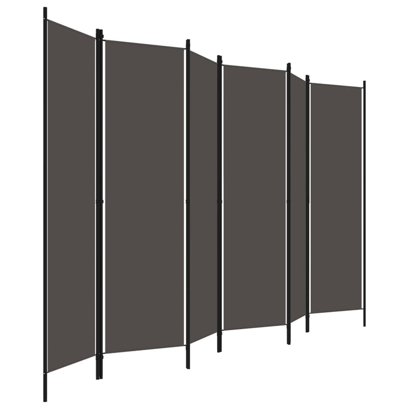 6-Panel Room Divider Anthracite 300x180 cm