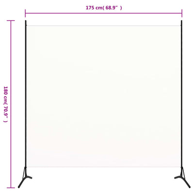 Room Divider White 175x180 cm Fabric