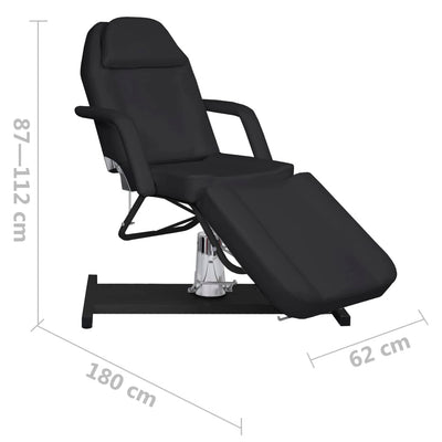 Massage Table Black 180x62x(87-112) cm