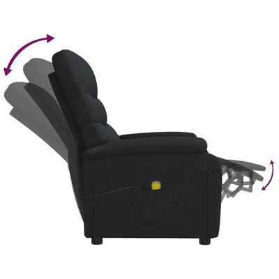 Massage Chair Black Fabric