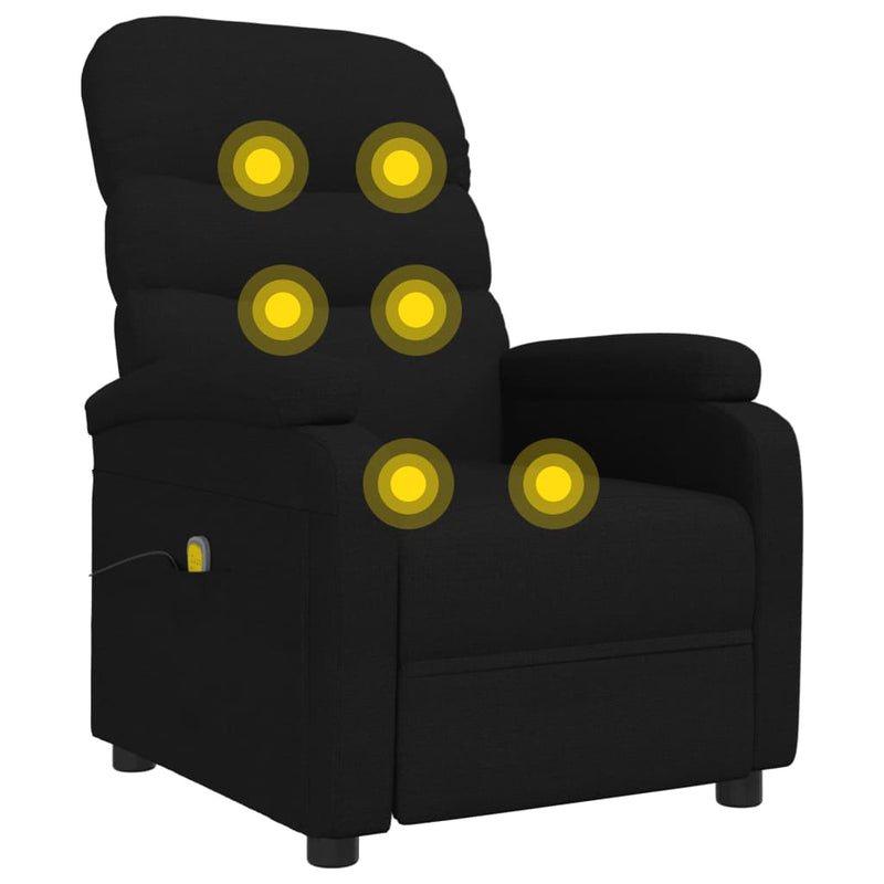 Massage Chair Black Fabric