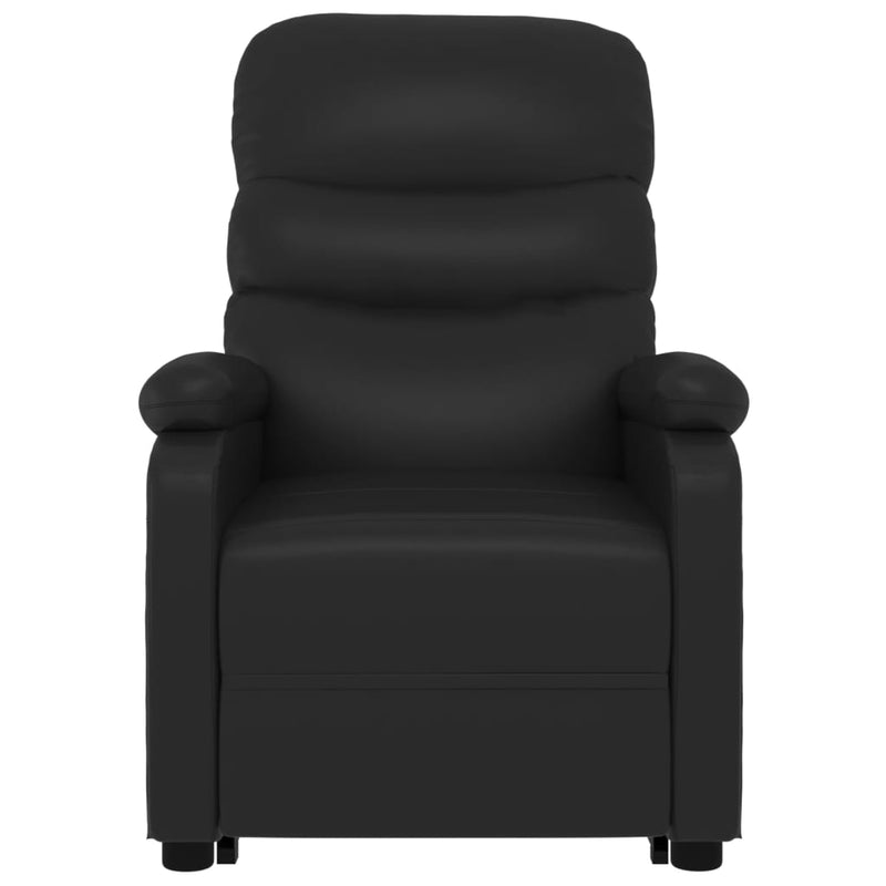 Stand up Chair Black Faux Leather