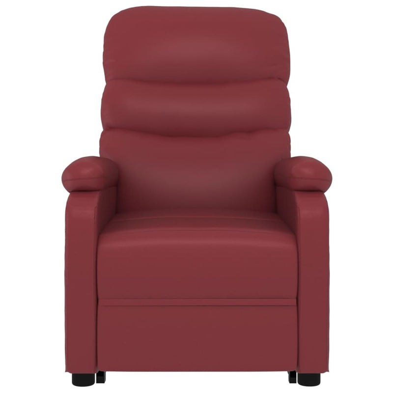 Stand up Chair Wine Red Faux Leather