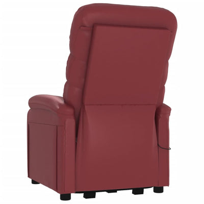 Stand up Chair Wine Red Faux Leather