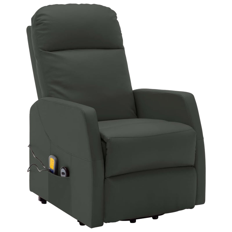 Stand up Massage Chair Anthracite Faux Leather