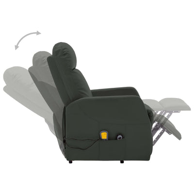 Stand up Massage Chair Anthracite Faux Leather