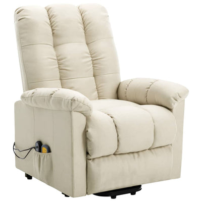 Stand up Massage Chair Cream Fabric