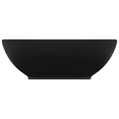 Luxury Basin Oval-shaped Matt Black 40x33 cm Ceramic