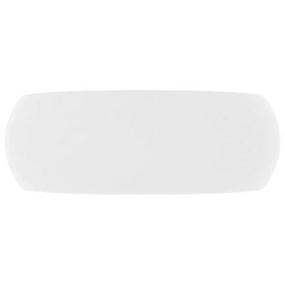 Luxury Wash Basin Round Matt White 40x15 cm Ceramic