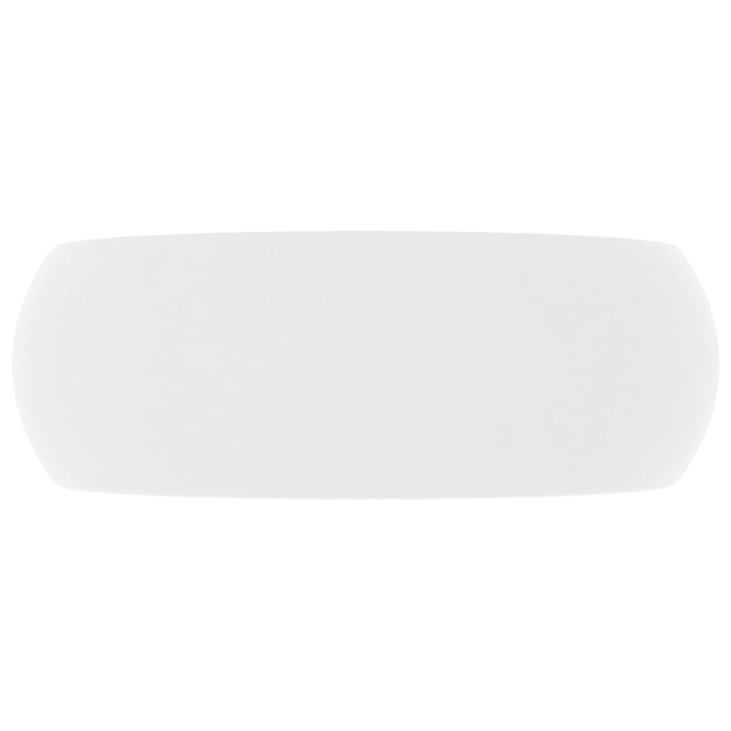 Luxury Wash Basin Round Matt White 40x15 cm Ceramic