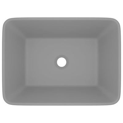 Luxury Wash Basin Matt Light Grey 41x30x12 cm Ceramic