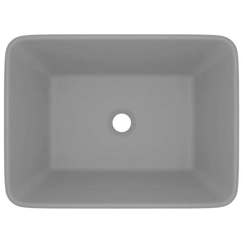 Luxury Wash Basin Matt Light Grey 41x30x12 cm Ceramic