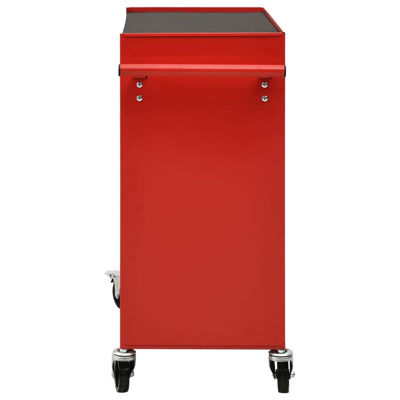 Tool Trolley with 4 Drawers Steel Red