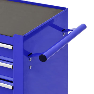 Tool Trolley with 4 Drawers Steel Blue