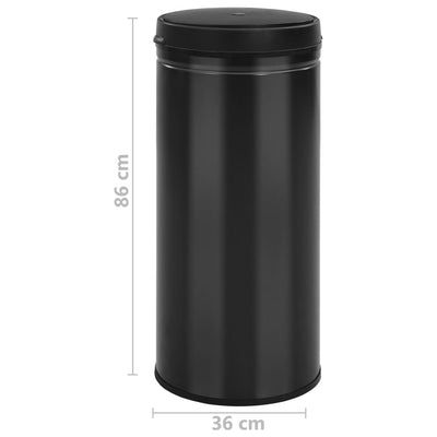 Automatic Sensor Dustbin 80 L Carbon Steel Black