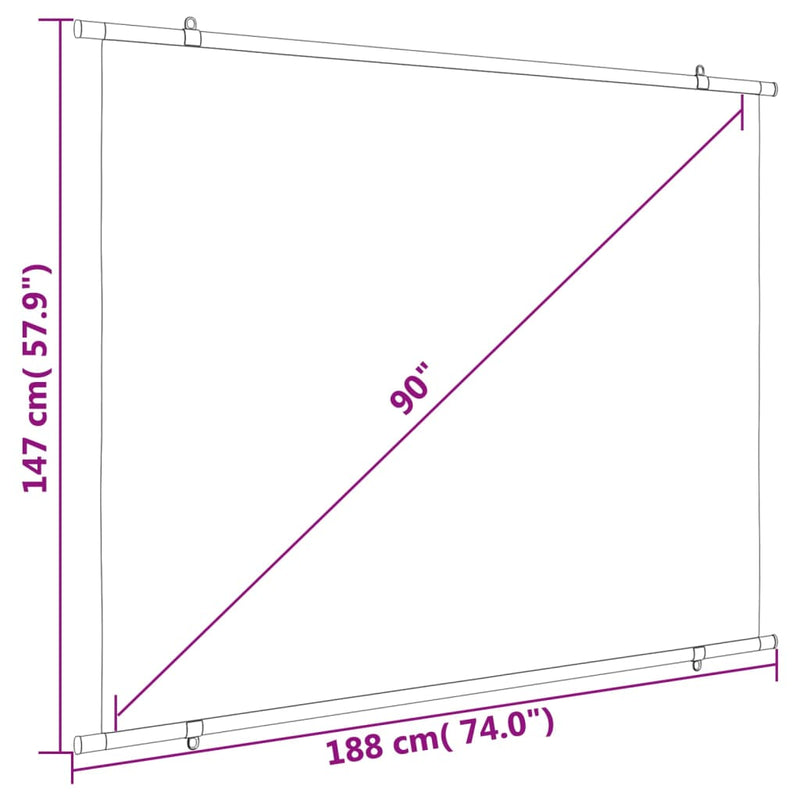 Projection Screen 90" 4:3