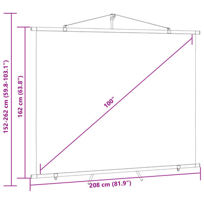 Projection Screen with Tripod 100" 4:3