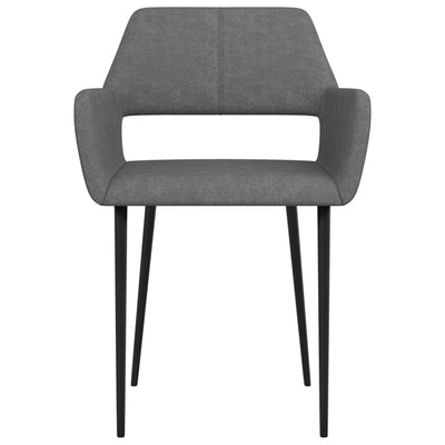 Dining Chairs 2 pcs Dark Grey Fabric