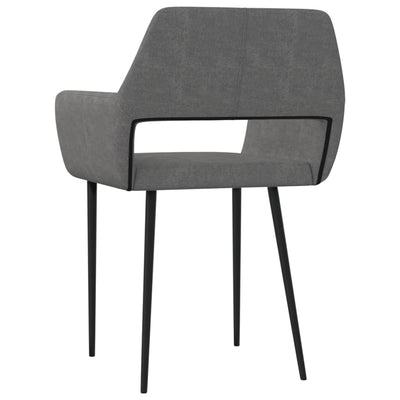 Dining Chairs 2 pcs Dark Grey Fabric