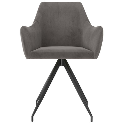 Dining Chairs 2 pcs Dark Grey Velvet