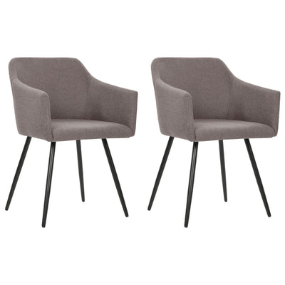 Dining Chairs 2 pcs Taupe Fabric