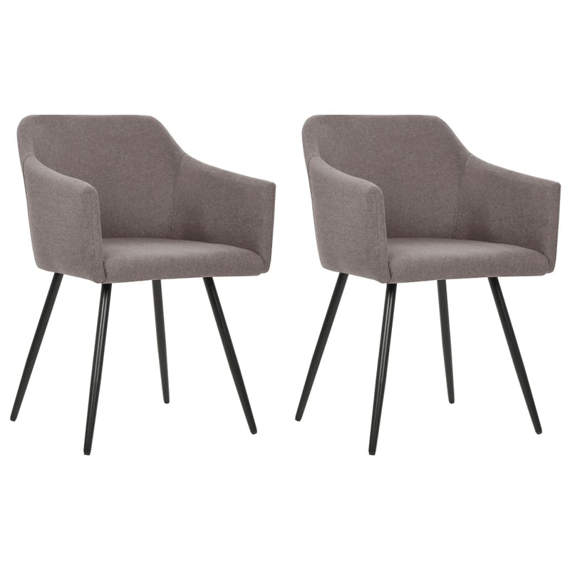 Dining Chairs 2 pcs Taupe Fabric