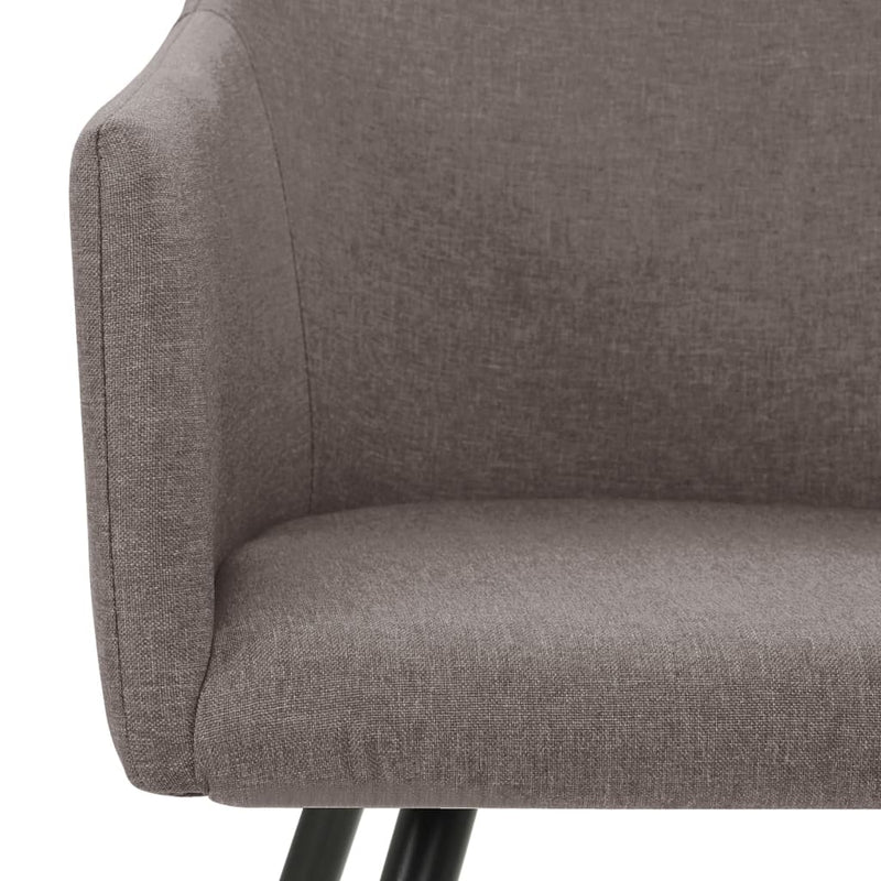 Dining Chairs 2 pcs Taupe Fabric