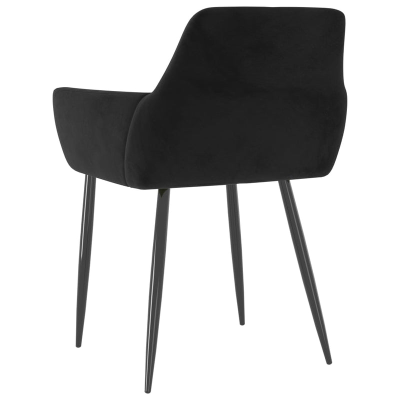 Dining Chairs 2 pcs Black Velvet