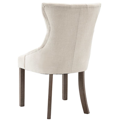 Dining Chairs 2 pcs Beige Fabric