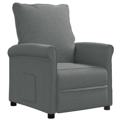 Recliner Chair Dark Grey Fabric