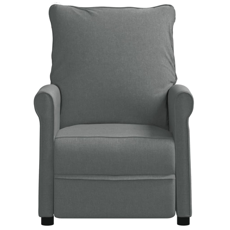 Recliner Chair Dark Grey Fabric