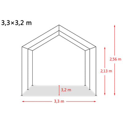 Removable Livestock Tent PVC 550 g/m² 3.3x3.2 m Dark Green